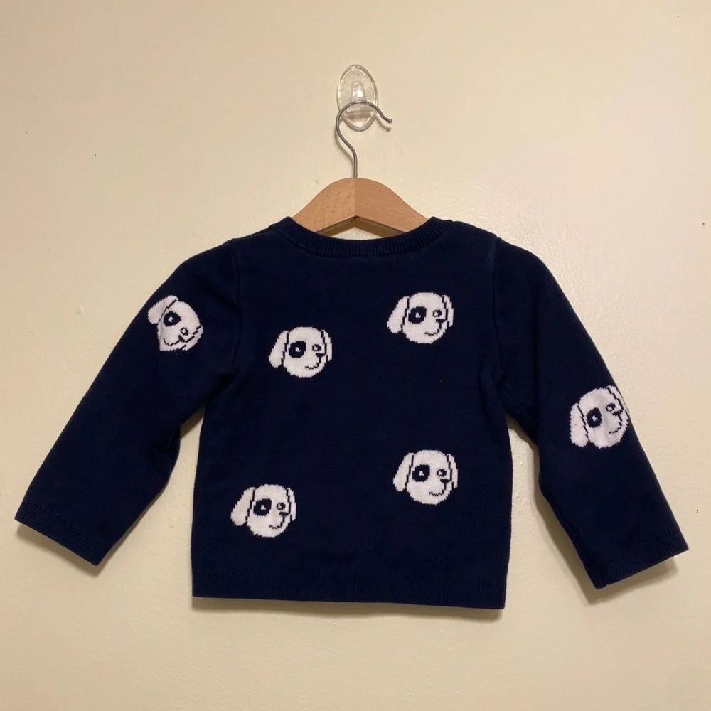 Jacadi Navy Baby Garment. One piece & Cardigan. Size 18M